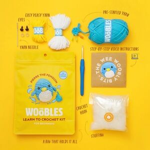 The Woobles Crochet Kit NWT Pierre the Penguin